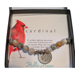 Hollis Hayes Beaded Bracelet‎ CARDINAL NEW NIB